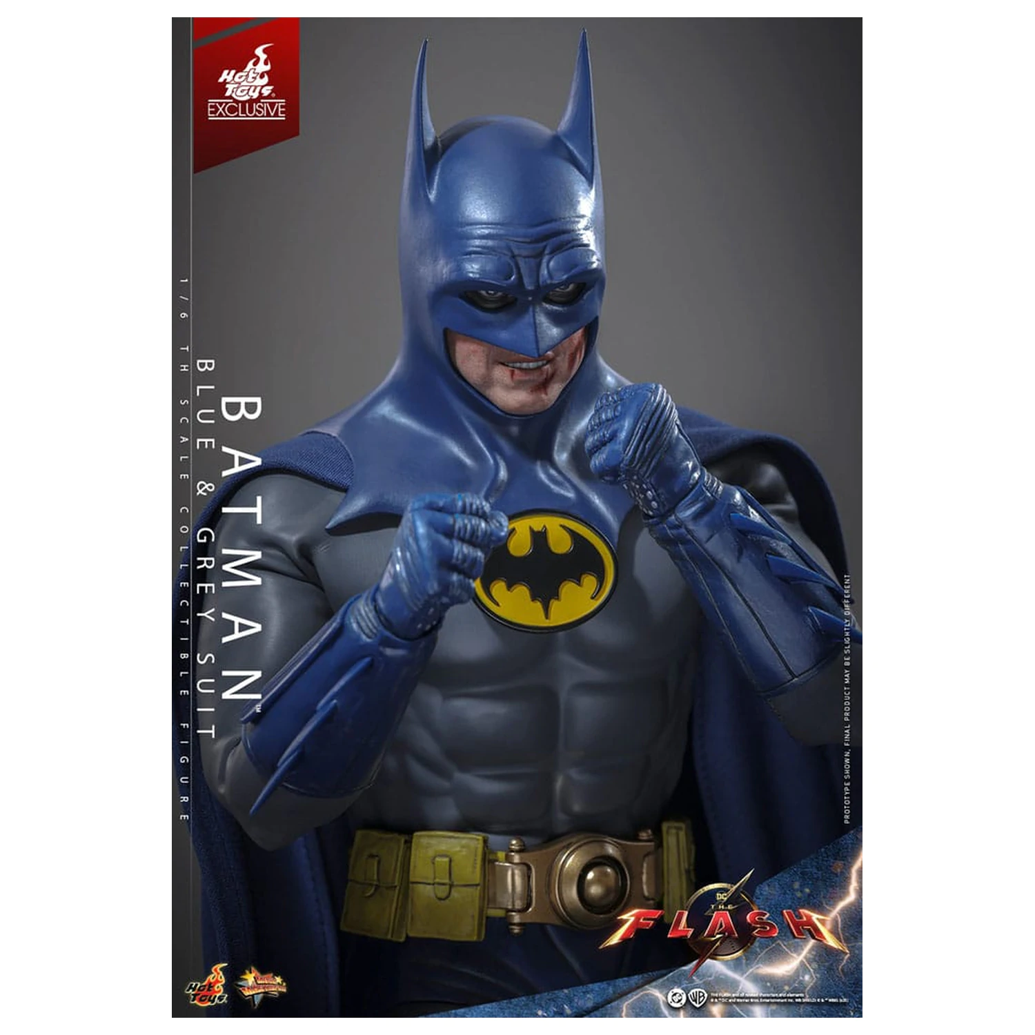 The Flash Movie Masterpiece 1/6 Batman (Blue & Grey Suit) akciófigura Limitált kiadás 30 cm termékfotó