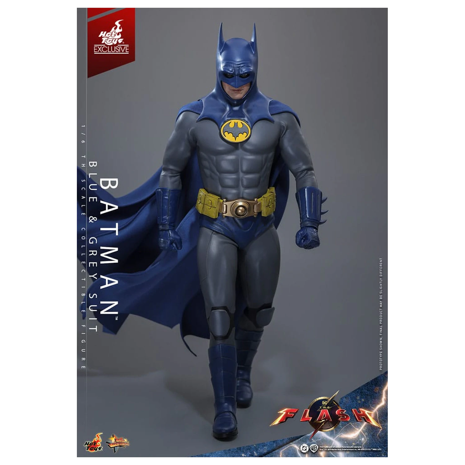The Flash Movie Masterpiece 1/6 Batman (Blue & Grey Suit) akciófigura Limitált kiadás 30 cm termékfotó