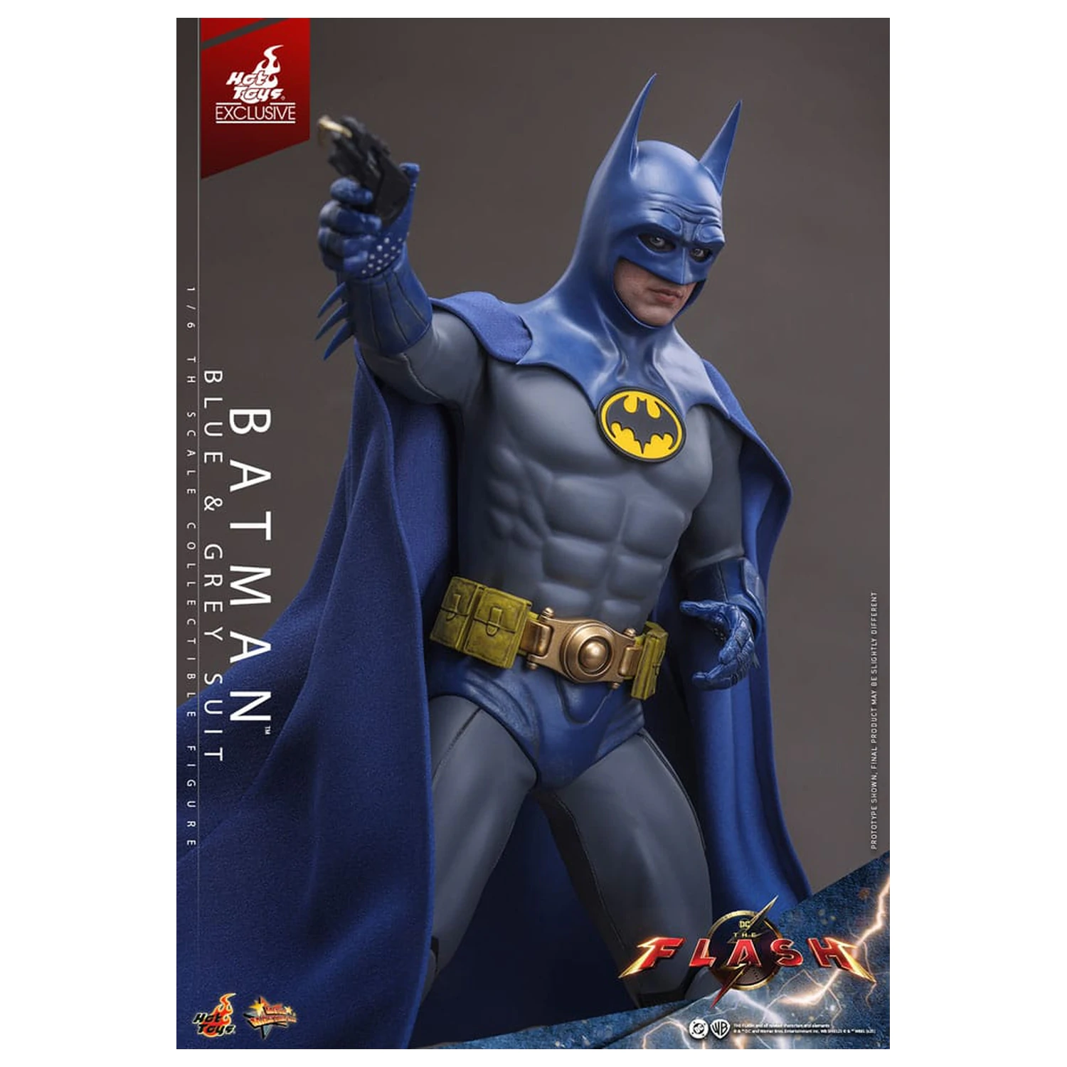 The Flash Movie Masterpiece 1/6 Batman (Blue & Grey Suit) akciófigura Limitált kiadás 30 cm termékfotó