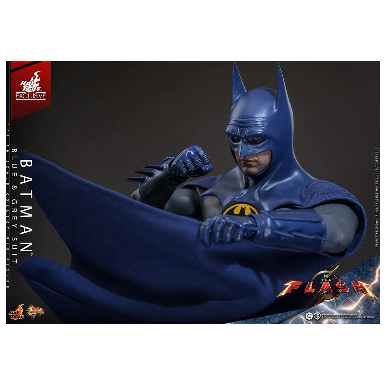 The Flash Movie Masterpiece 1/6 Batman (Blue & Grey Suit) akciófigura Limitált kiadás 30 cm termékfotó