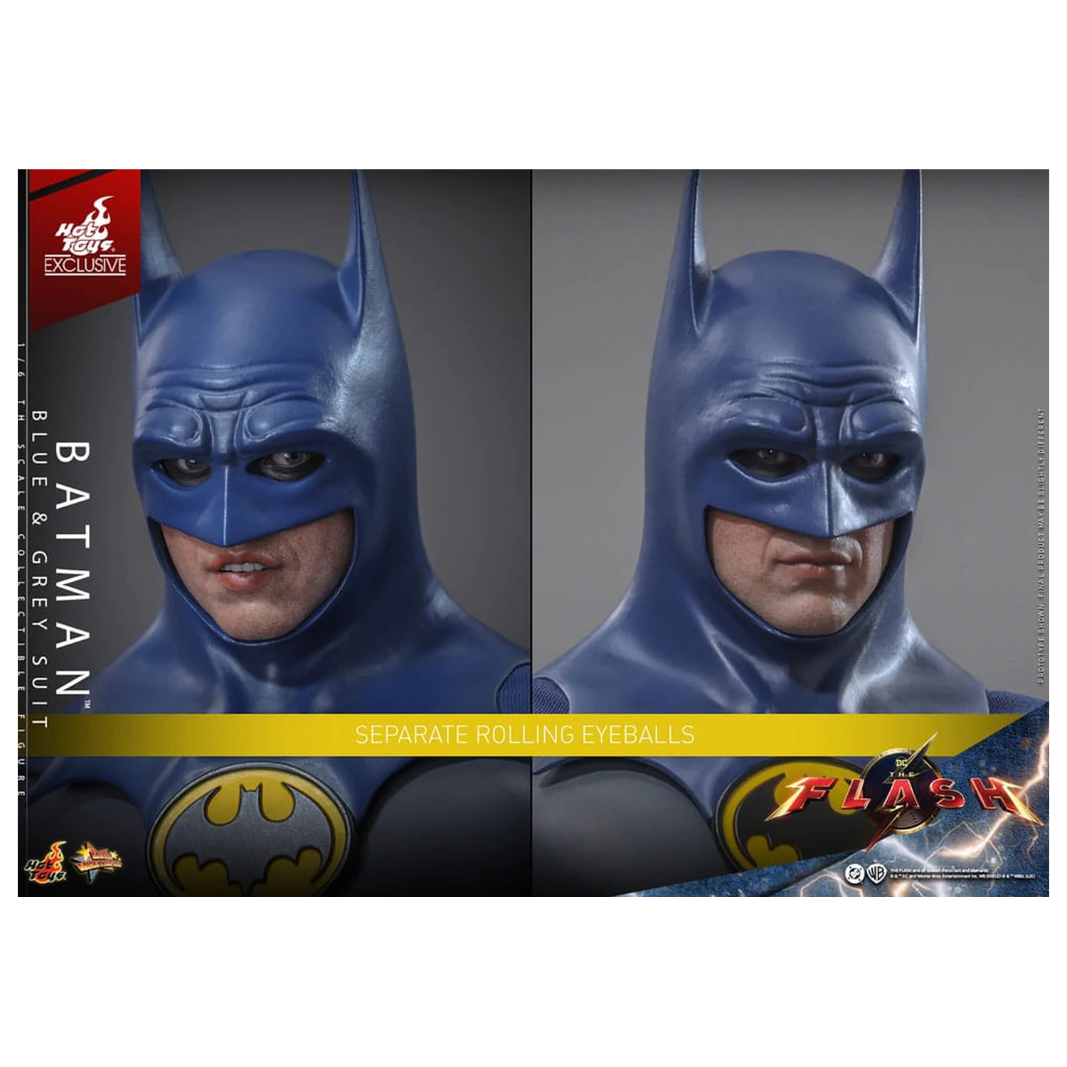The Flash Movie Masterpiece 1/6 Batman (Blue & Grey Suit) akciófigura Limitált kiadás 30 cm termékfotó