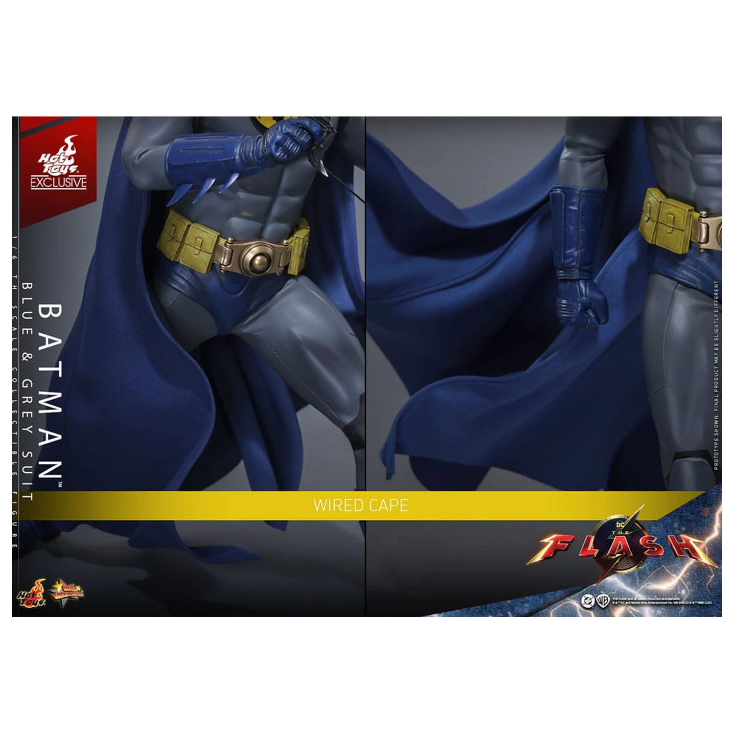 The Flash Movie Masterpiece 1/6 Batman (Blue & Grey Suit) akciófigura Limitált kiadás 30 cm termékfotó