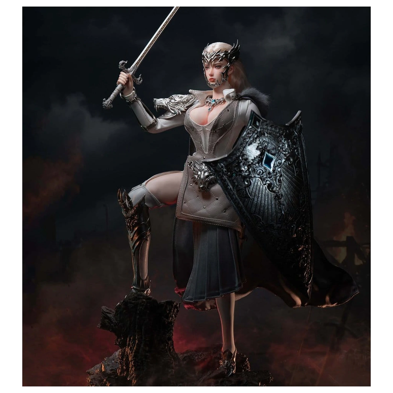 The Girl Under Wolf's Ward 1/6 Alina (Silver) akciófigura 30 cm termékfotó