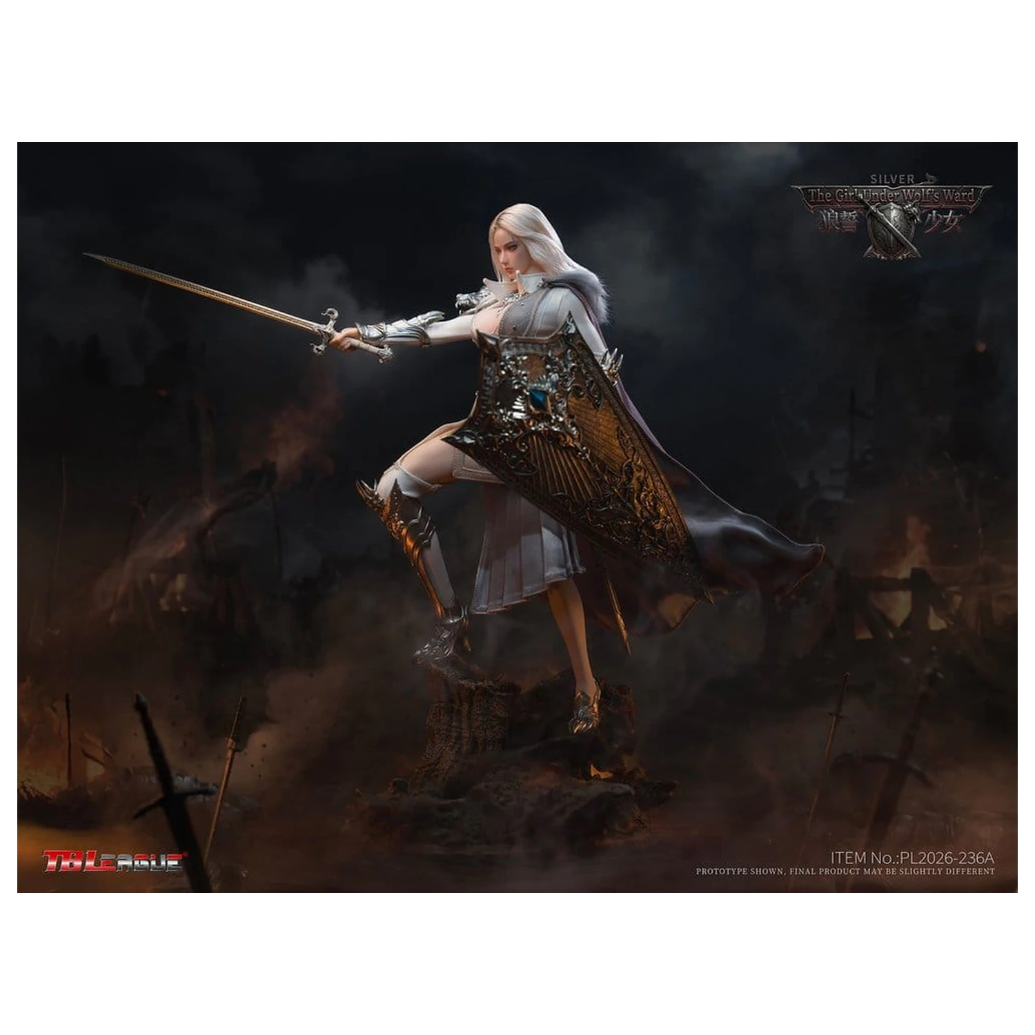 The Girl Under Wolf's Ward 1/6 Alina (Silver) akciófigura 30 cm termékfotó