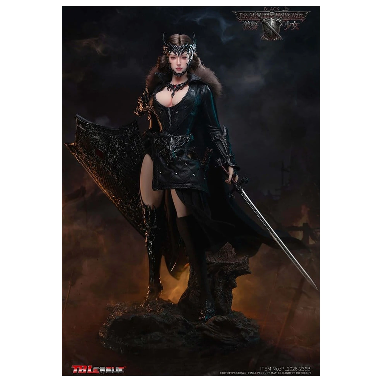 The Girl Under Wolf's Ward 1/6 Eleanor (Black) akciófigura 30 cm termékfotó