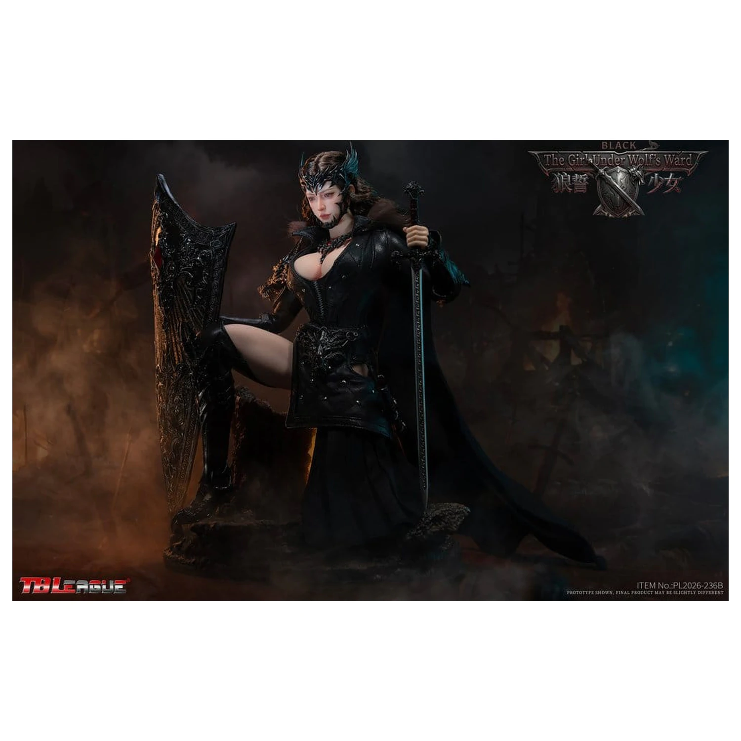 The Girl Under Wolf's Ward 1/6 Eleanor (Black) akciófigura 30 cm termékfotó