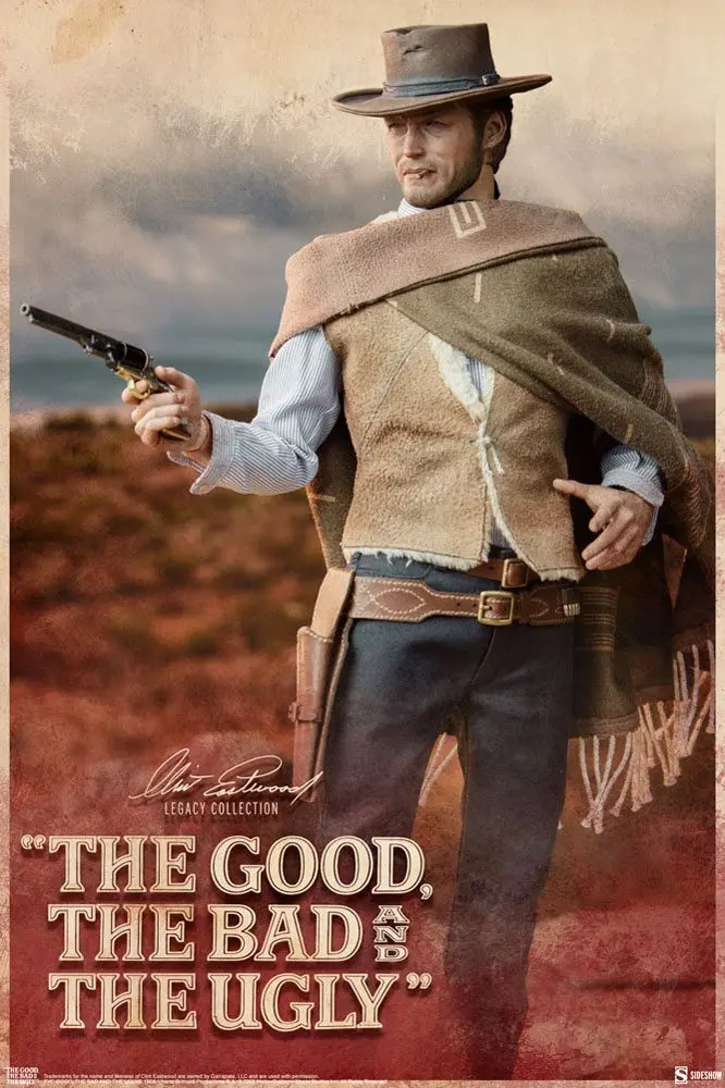 The Good, The Bad and the Ugly Clint Eastwood Legacy Collection 1/6 The Man With No Name akciófigura 30 cm termékfotó