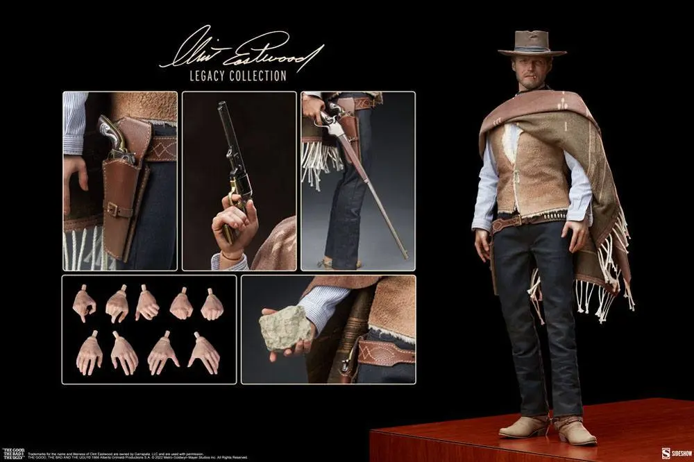 The Good, The Bad and the Ugly Clint Eastwood Legacy Collection 1/6 The Man With No Name akciófigura 30 cm termékfotó