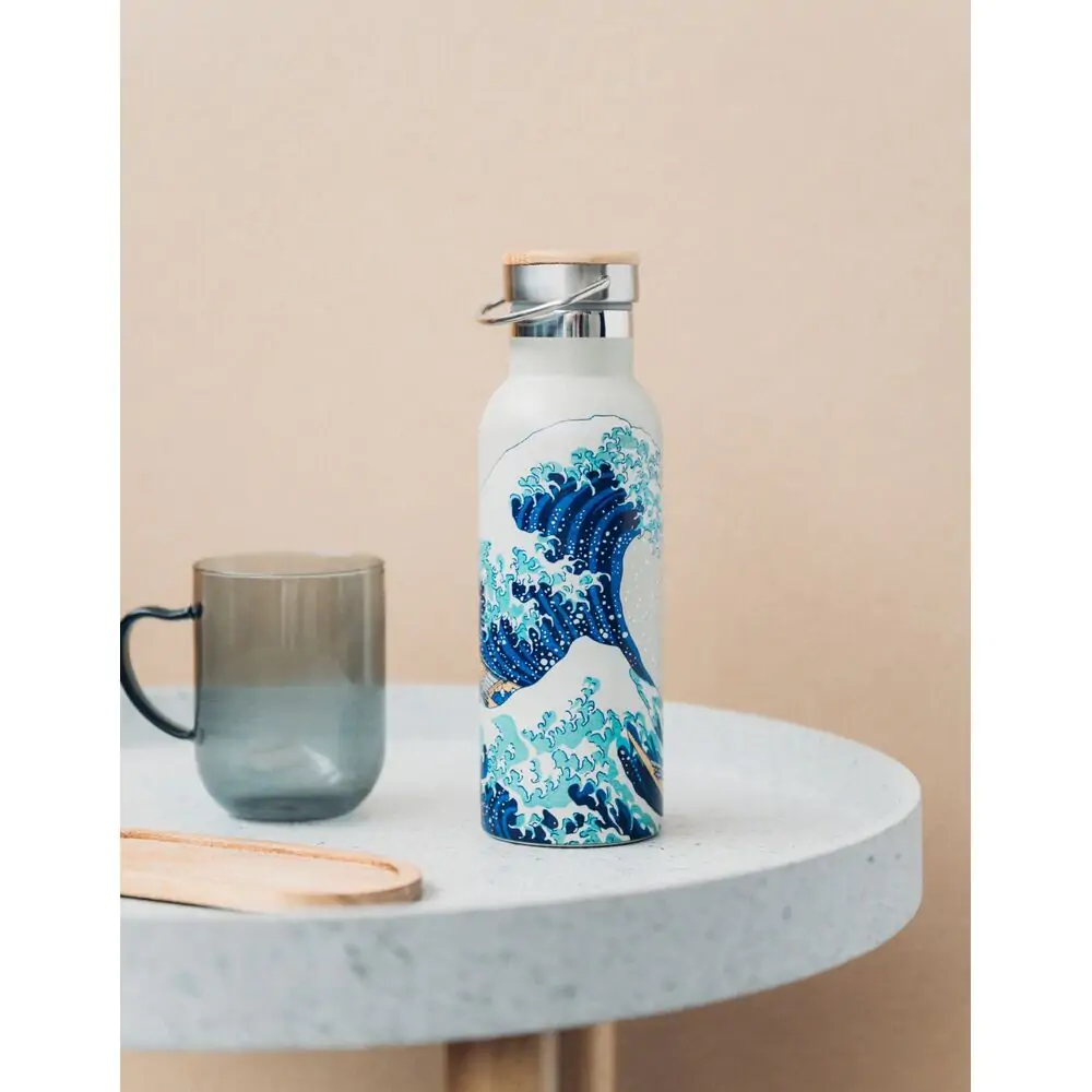 The Great Wave of Kanagawa Hokusai rozsdamentes acél palack kulacs 500ml termékfotó