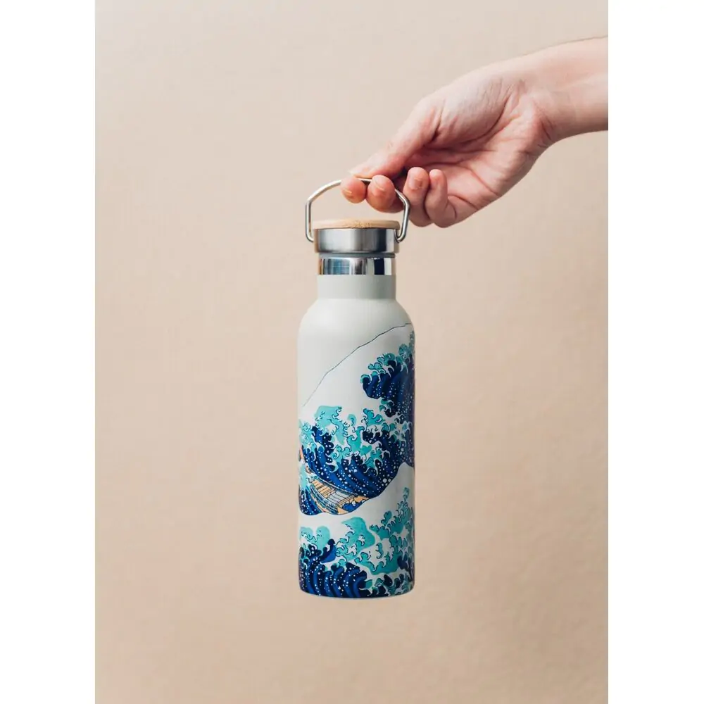 The Great Wave of Kanagawa Hokusai rozsdamentes acél palack kulacs 500ml termékfotó