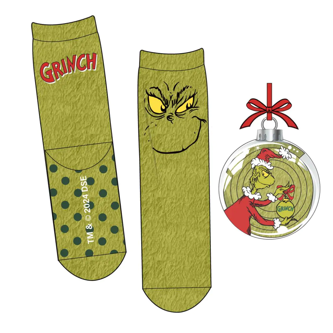 Der Grinch Christbaumschmuck mit Anti-Rutsch Socken 38-45 termékfotó