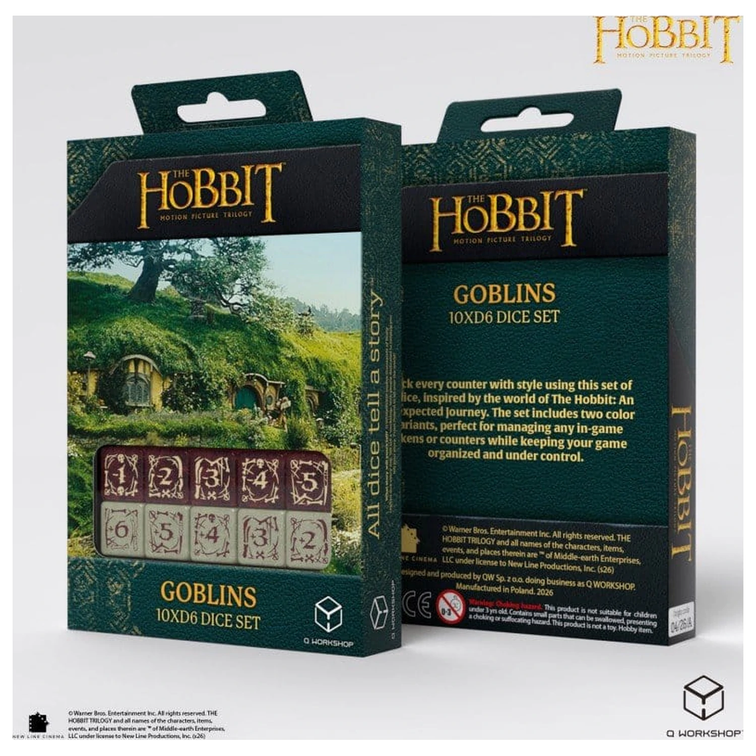 The Hobbit: 10 db-os D6 dobókocka csomag Goblins termékfotó