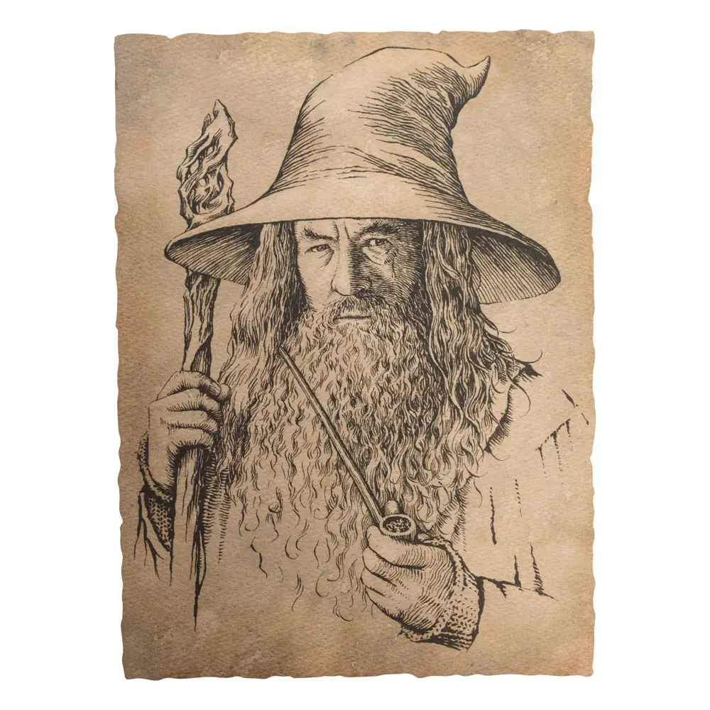 The Hobbit Art Print Portrait of Gandalf the Grey 21 x 28 cm termékfotó