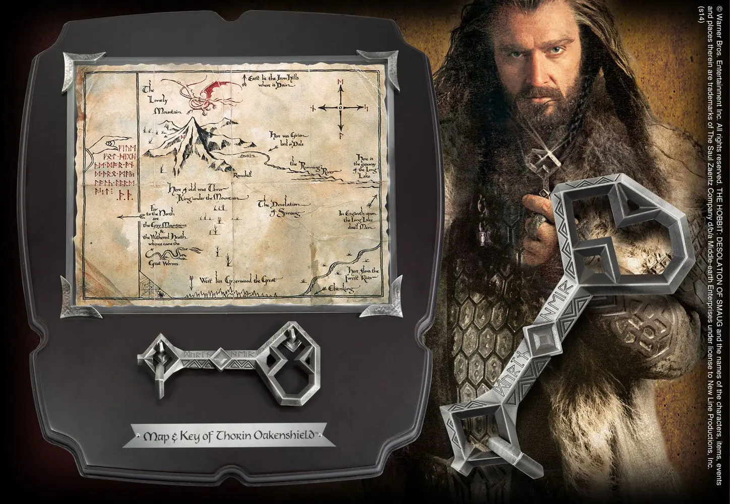 The Hobbit1/1 Thorin´s Oakenshield´s Map &amp; Key Deluxe replika termékfotó