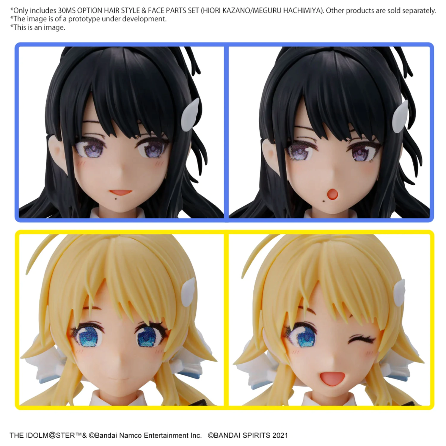 The Idolmaster 30MS Option Hair Style & Face Parts csomag modell készlet kiegészítő csomag termékfotó