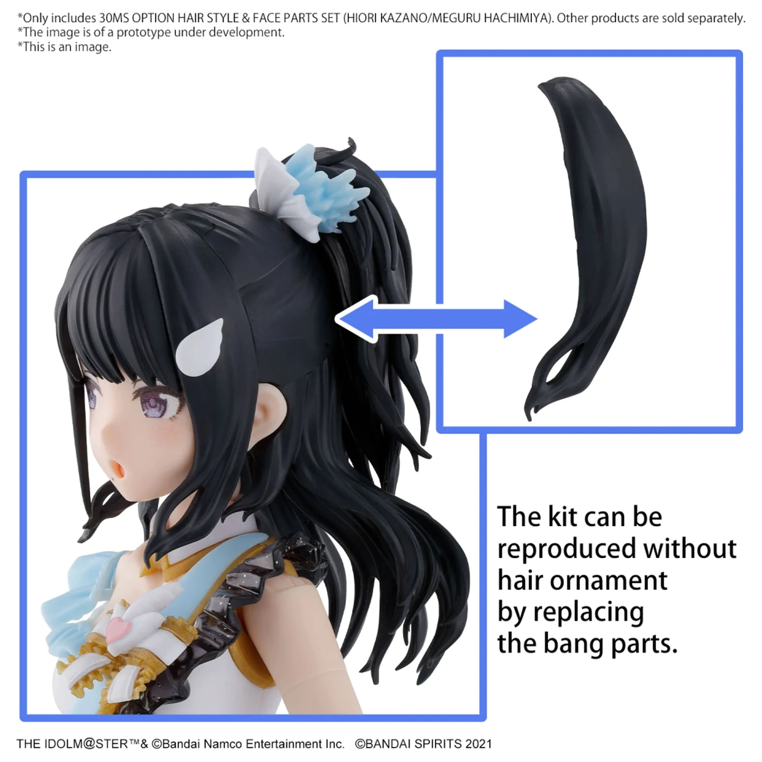 The Idolmaster 30MS Option Hair Style & Face Parts csomag modell készlet kiegészítő csomag termékfotó