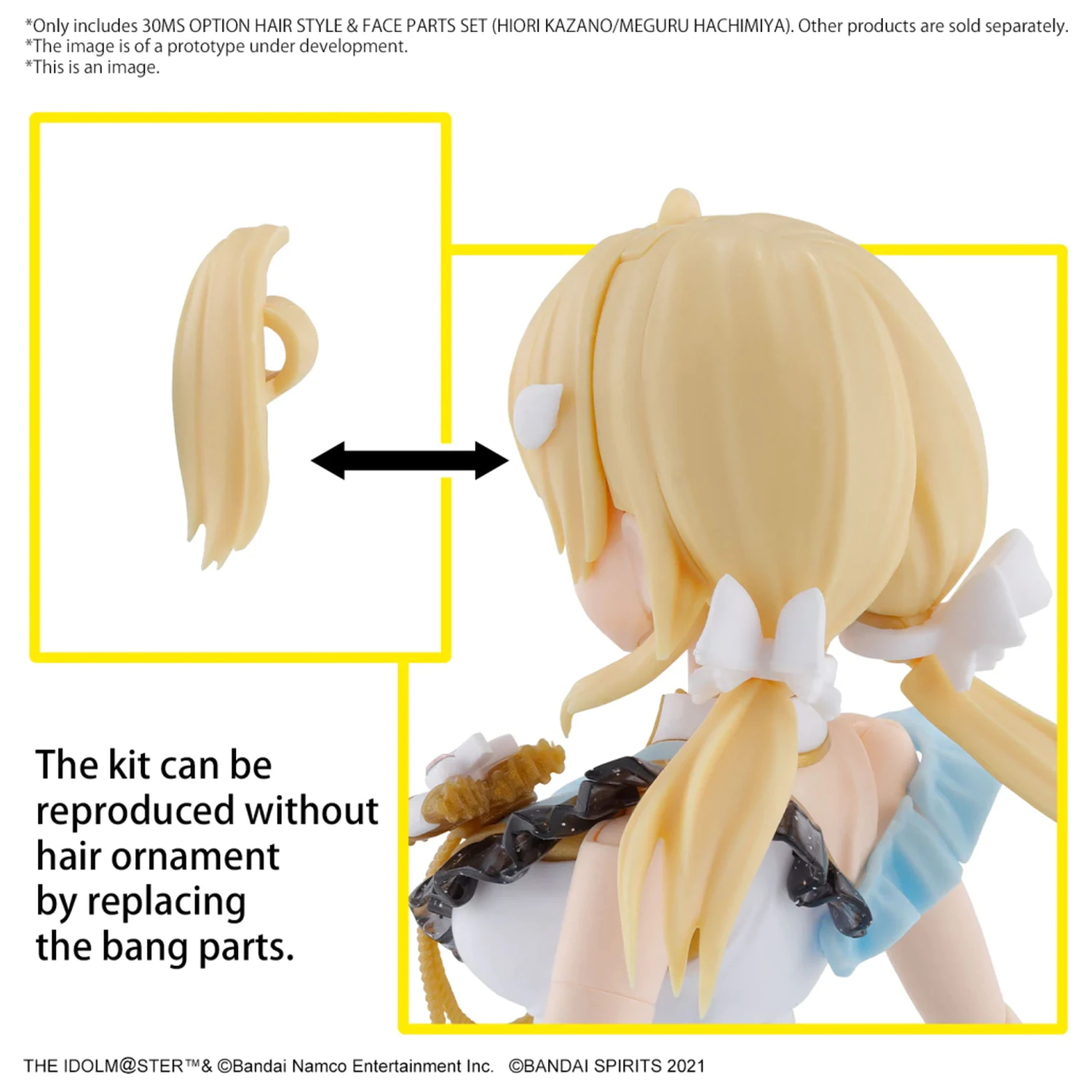 The Idolmaster 30MS Option Hair Style & Face Parts csomag modell készlet kiegészítő csomag termékfotó