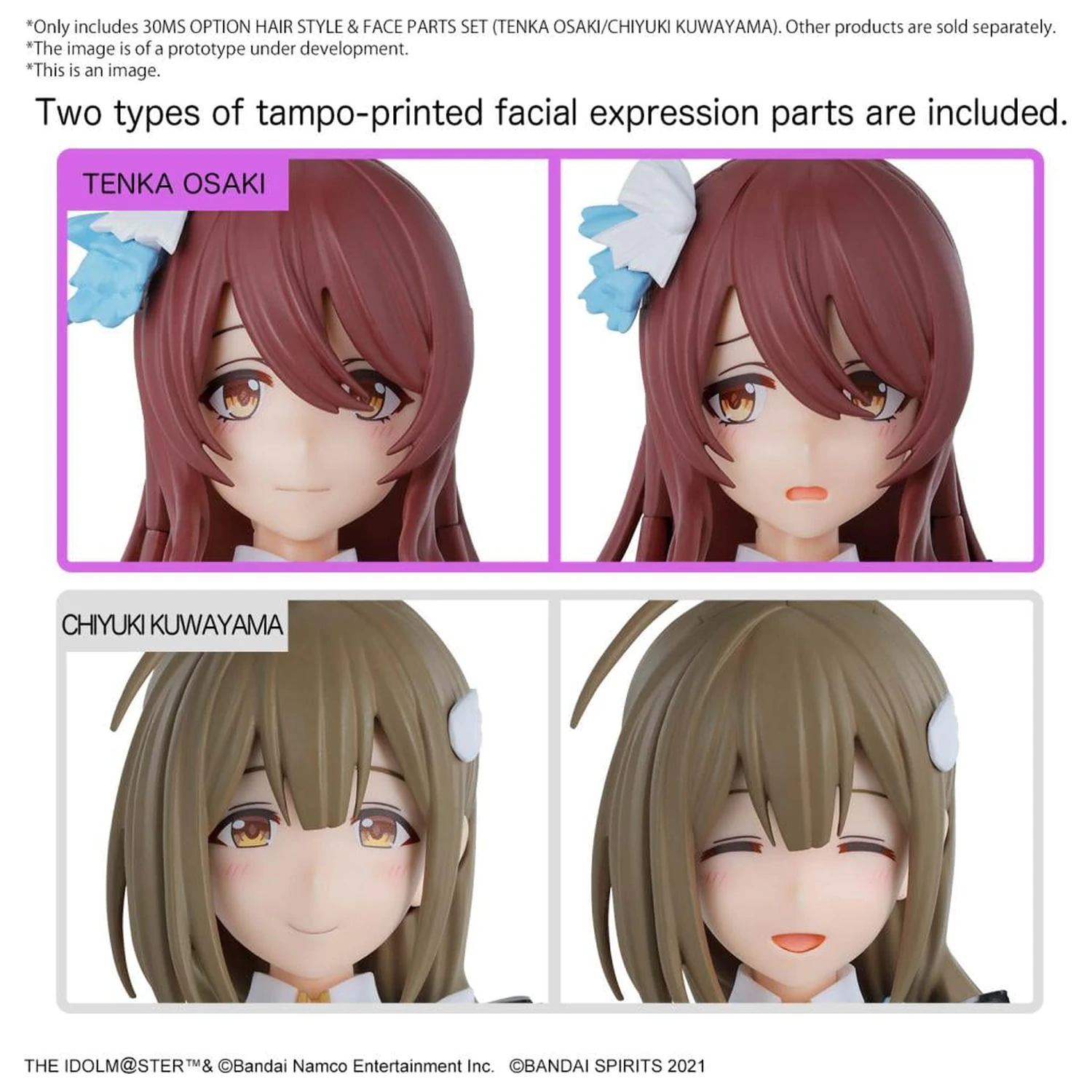 The Idolmaster 30MS Option Hair Style & Face Parts Set modell készlet kiegészítő csomag termékfotó