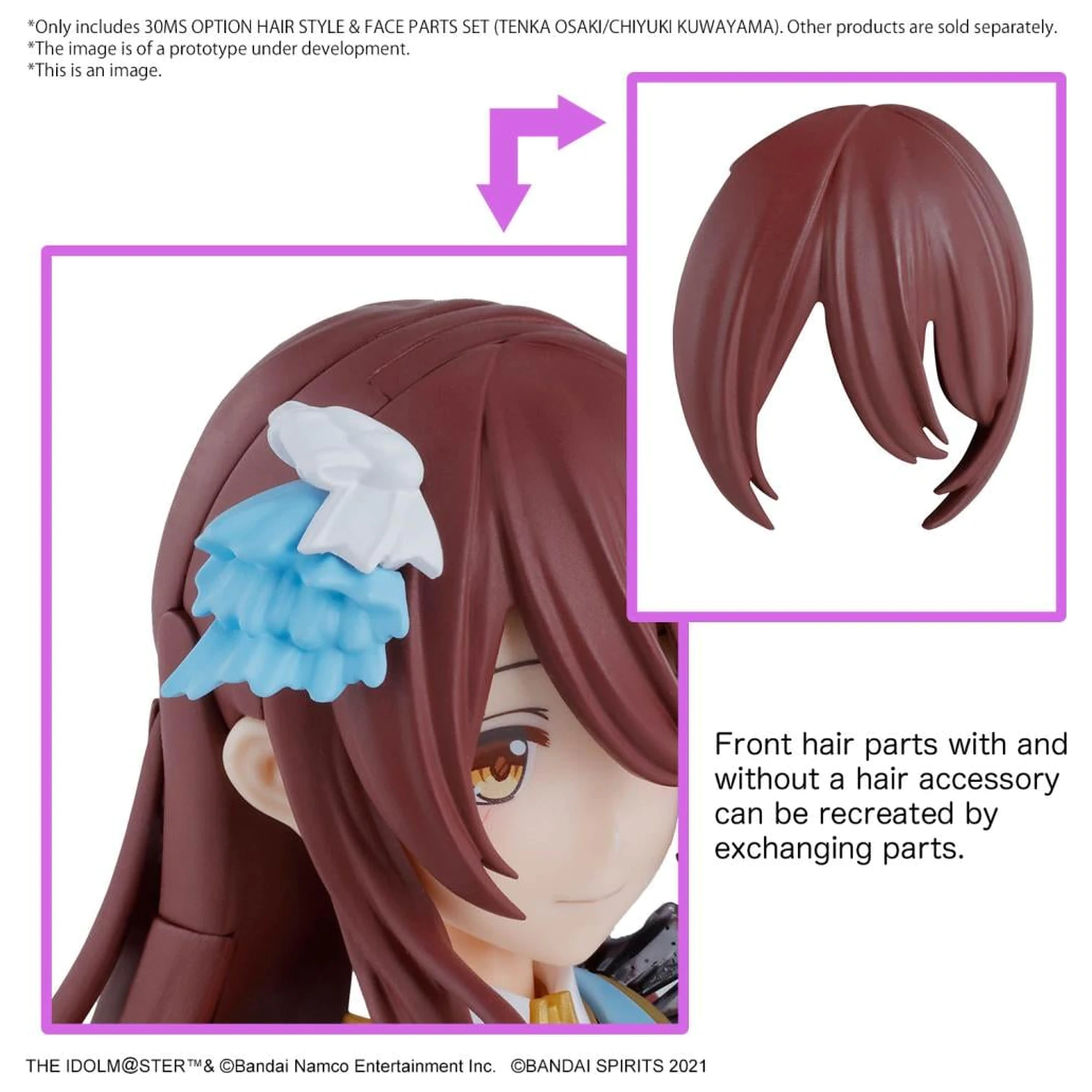The Idolmaster 30MS Option Hair Style & Face Parts Set modell készlet kiegészítő csomag termékfotó
