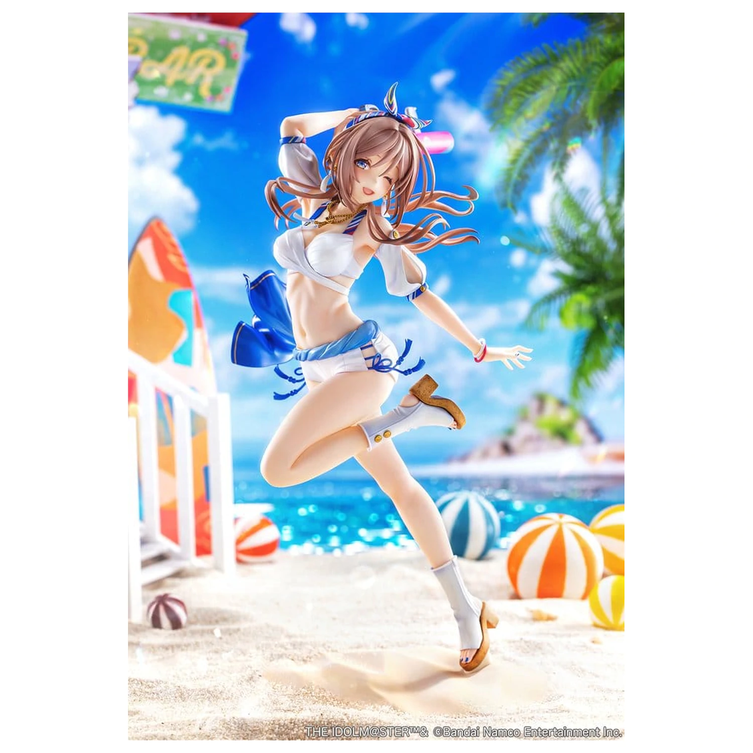 The Idolmaster Gakuen 1/7 Himesaki Rinami Kimi to Semi Blue Ver. PVC figura With Bonus 27 cm termékfotó