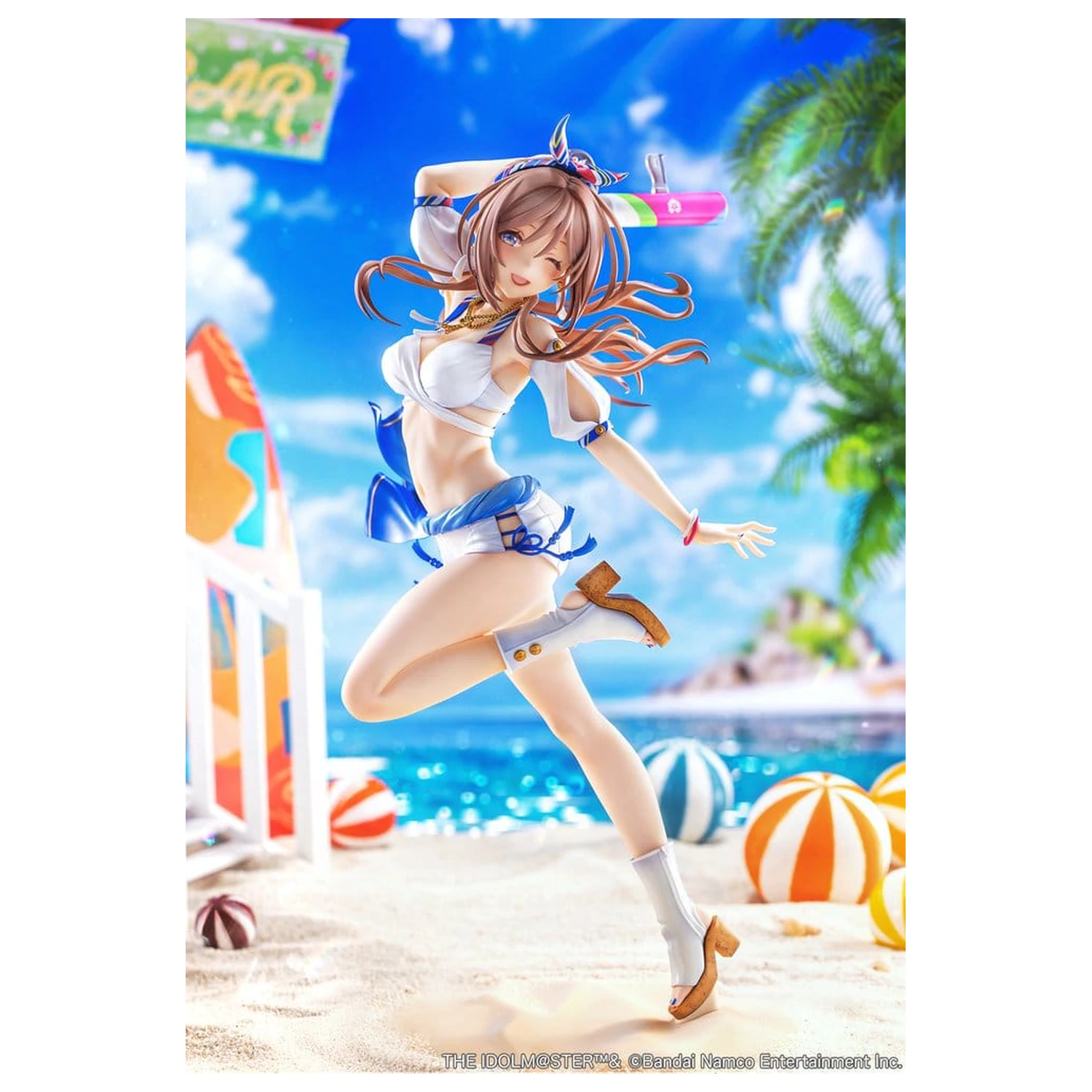 The Idolmaster Gakuen 1/7 Himesaki Rinami Kimi to Semi Blue Ver. PVC figura With Bonus 27 cm termékfotó