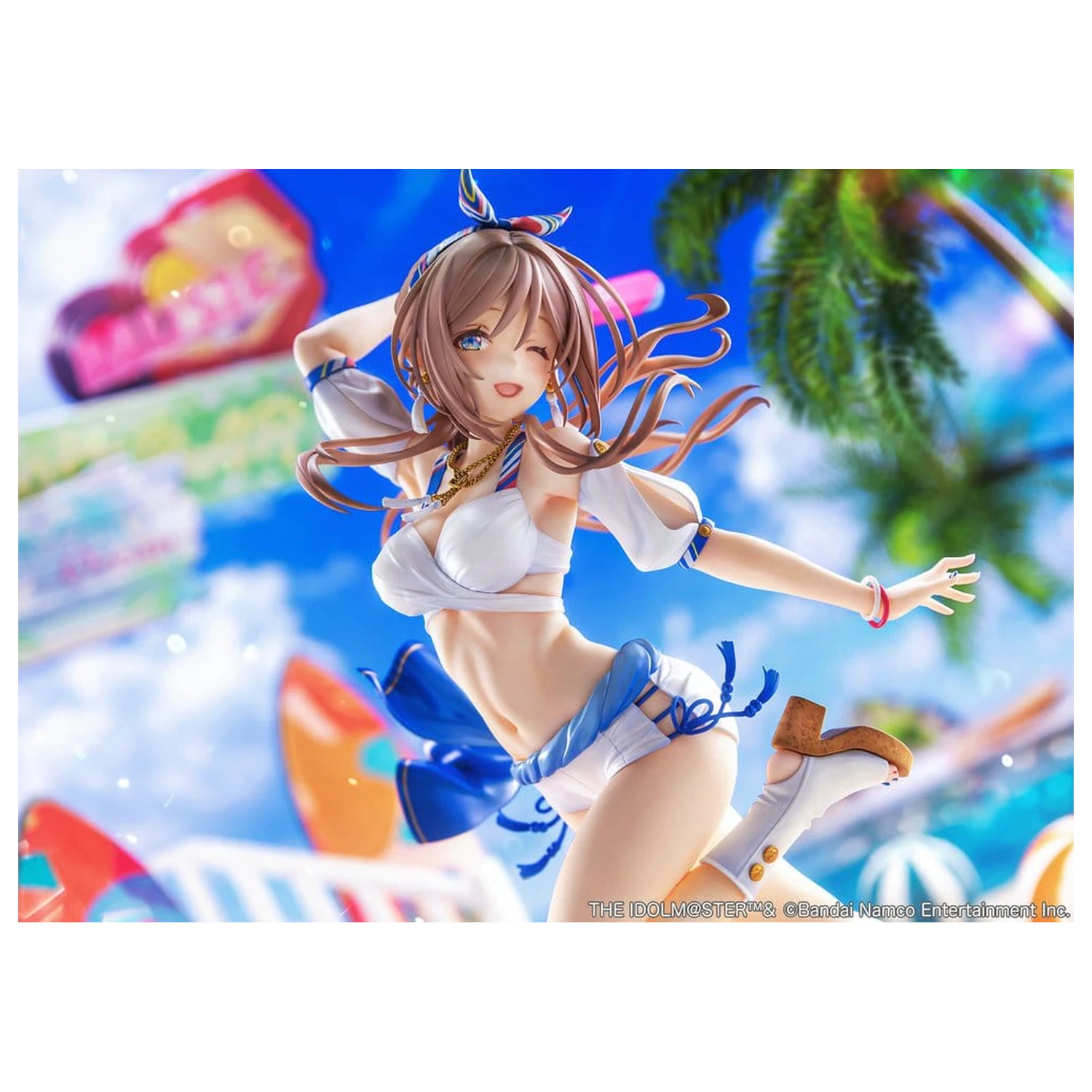 The Idolmaster Gakuen 1/7 Himesaki Rinami Kimi to Semi Blue Ver. PVC figura With Bonus 27 cm termékfotó