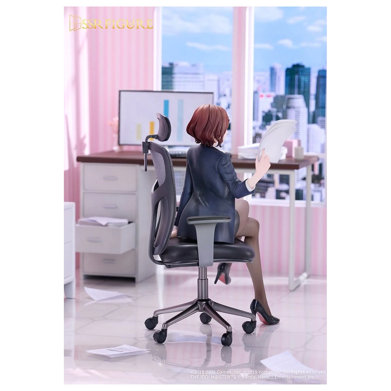 The Idolmaster Shiny Colors x Mahjong Soul PVC figura 1/7 Madoka Higuchi Effortless Work Ver. 21 cm termékfotó
