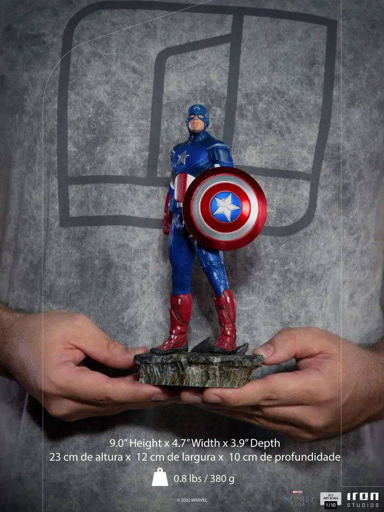 The Infinity Saga BDS Art Scale 1/10 Captain America Battle of NY szobor figura 23 cm termékfotó