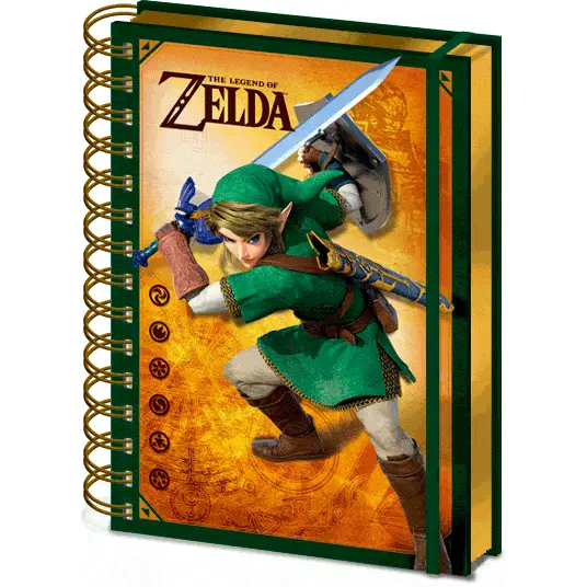 The Legend of Zelda A5 wiro jegyzetfüzet termékfotó