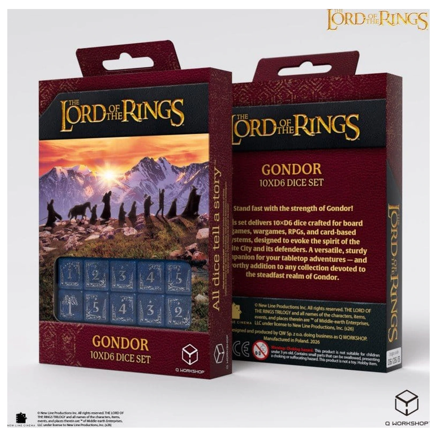The Lord of the Rings: 10 db-os D6 dobókocka csomag Gondor termékfotó