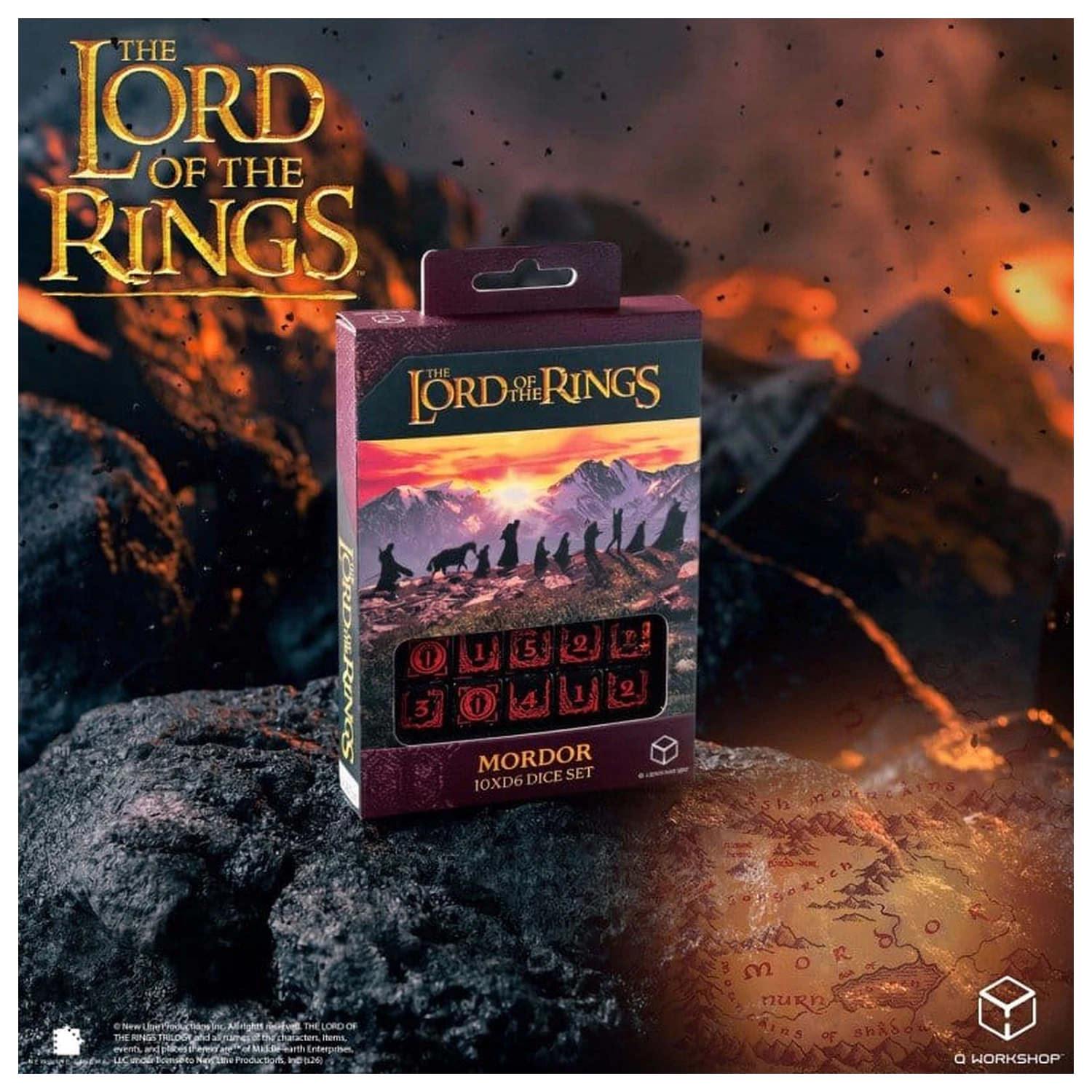 The Lord of the Rings: 10 db-os D6 dobókocka csomag Mordor termékfotó