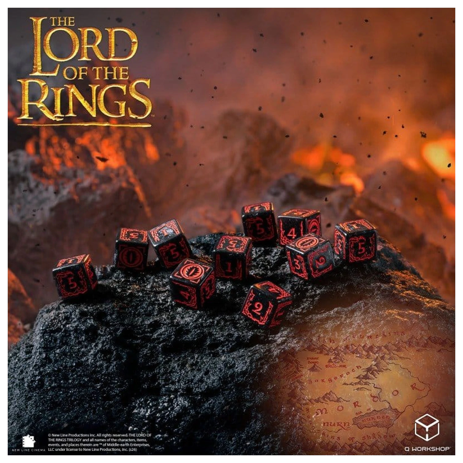 The Lord of the Rings: 10 db-os D6 dobókocka csomag Mordor termékfotó