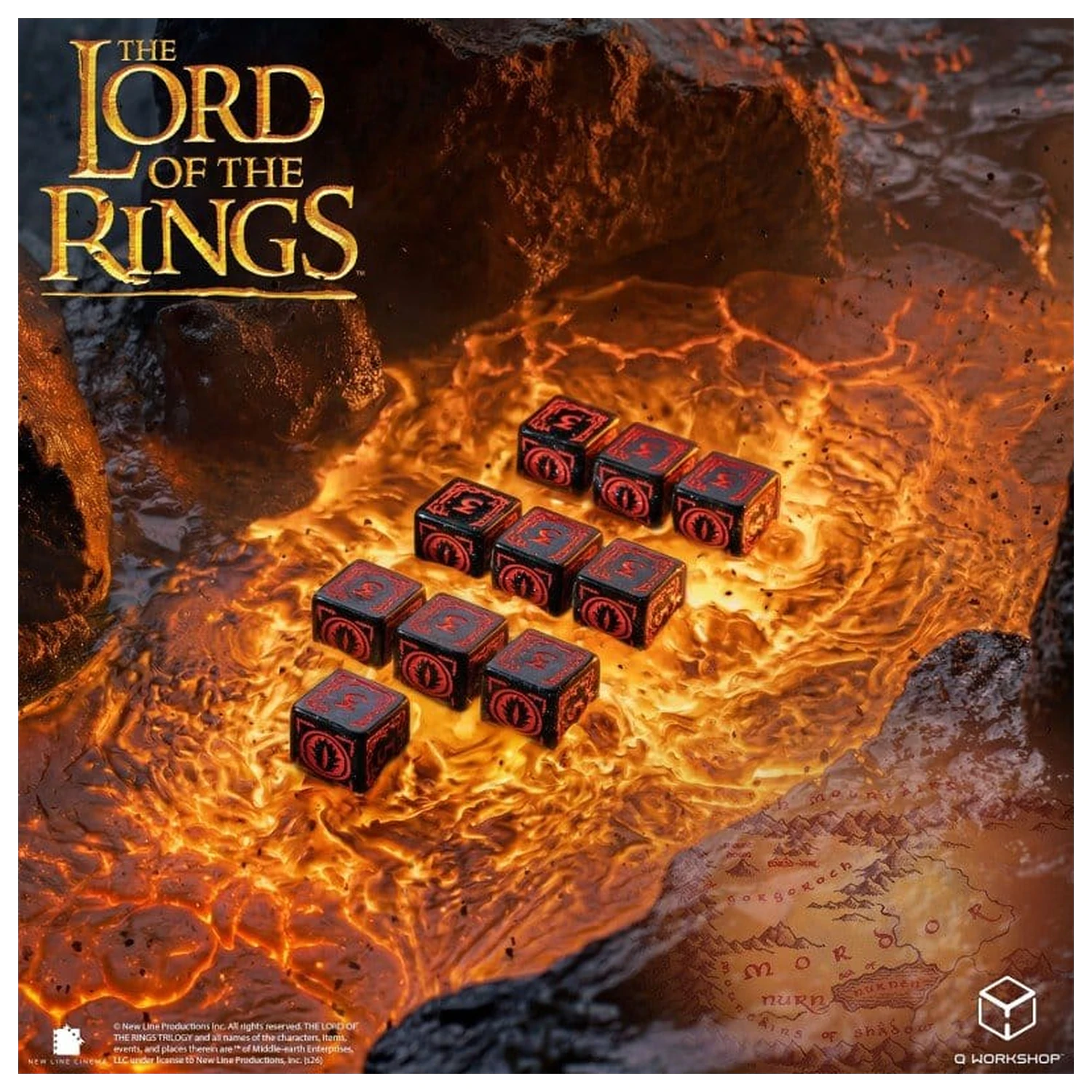 The Lord of the Rings: 10 db-os D6 dobókocka csomag Mordor termékfotó