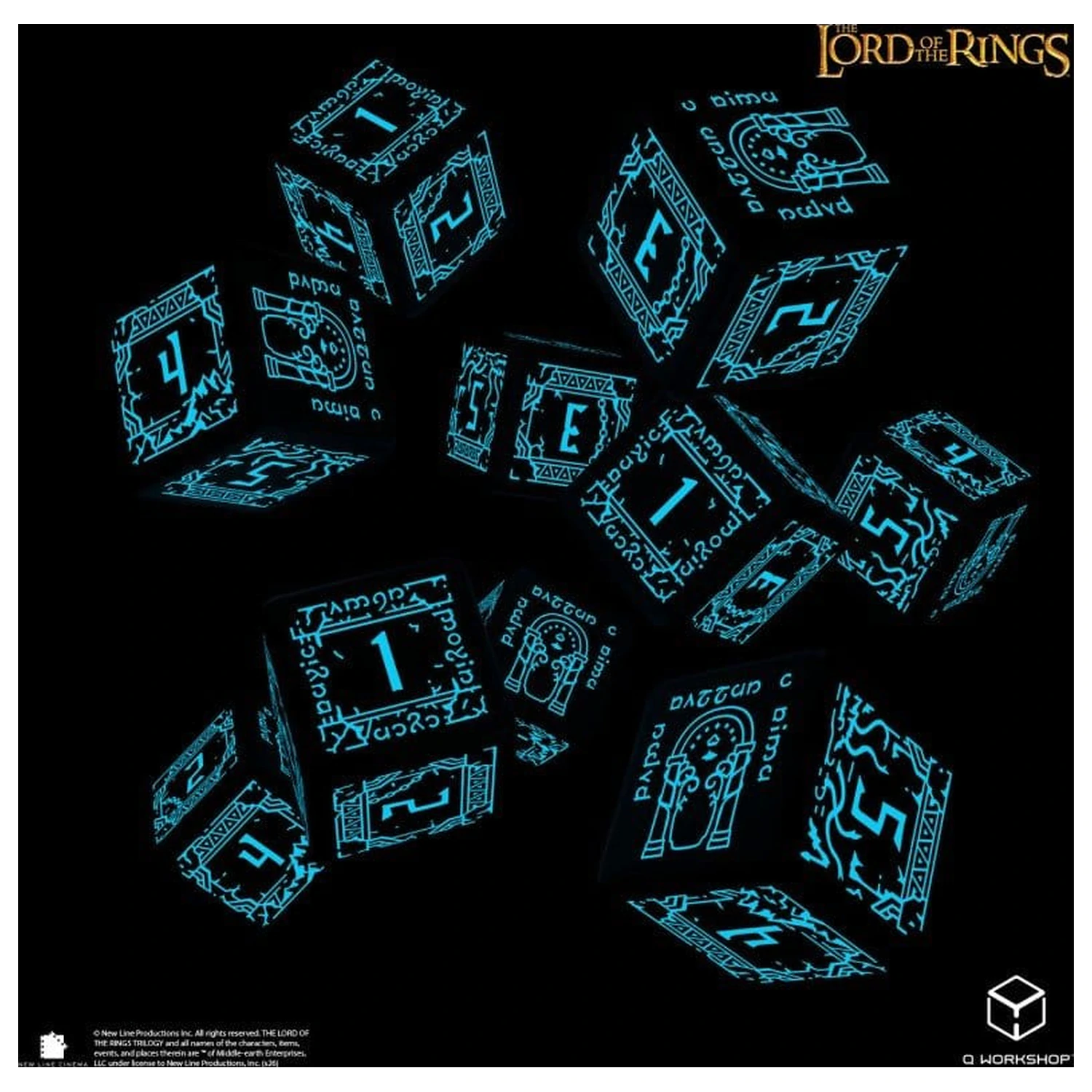 The Lord of the Rings: 10 db-os D6 dobókocka csomag Moria (Glow in the dark) termékfotó
