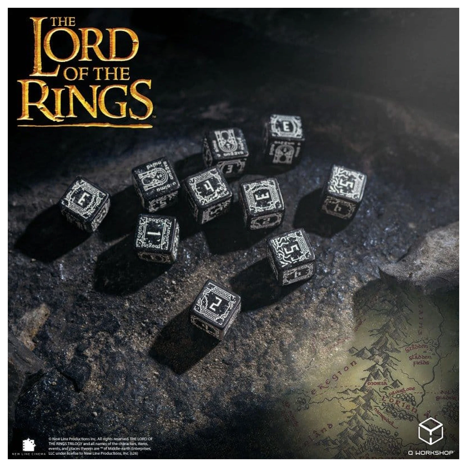 The Lord of the Rings: 10 db-os D6 dobókocka csomag Moria (Glow in the dark) termékfotó