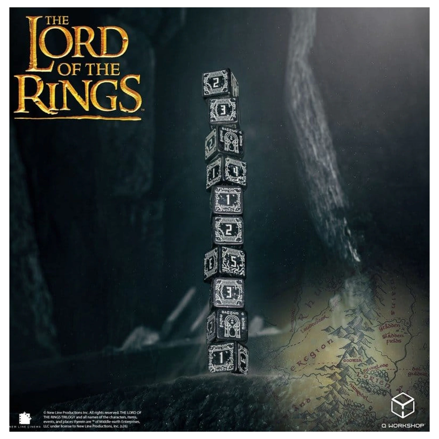 The Lord of the Rings: 10 db-os D6 dobókocka csomag Moria (Glow in the dark) termékfotó