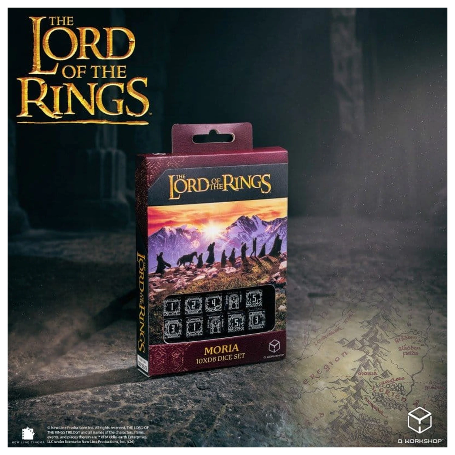 The Lord of the Rings: 10 db-os D6 dobókocka csomag Moria (Glow in the dark) termékfotó