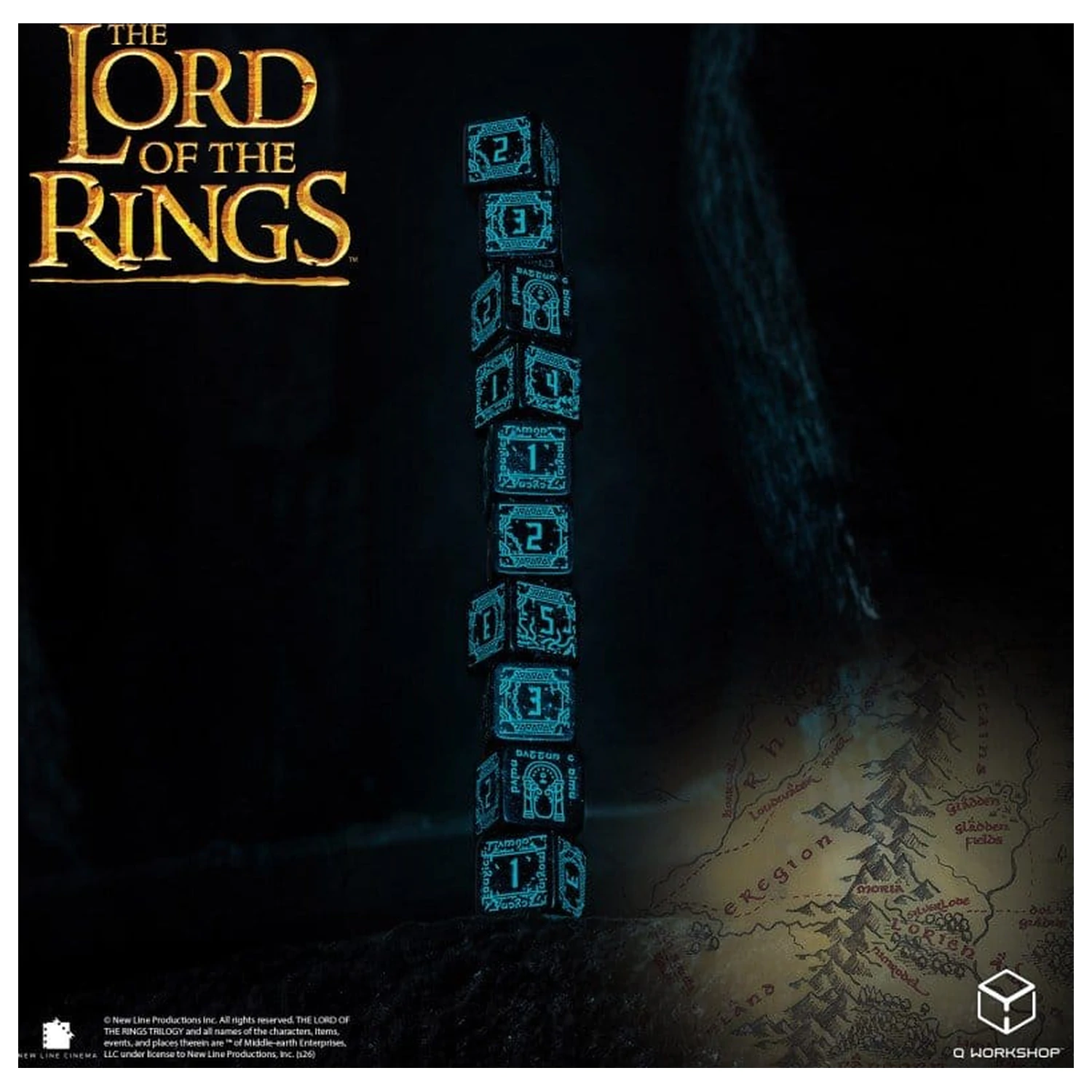 The Lord of the Rings: 10 db-os D6 dobókocka csomag Moria (Glow in the dark) termékfotó