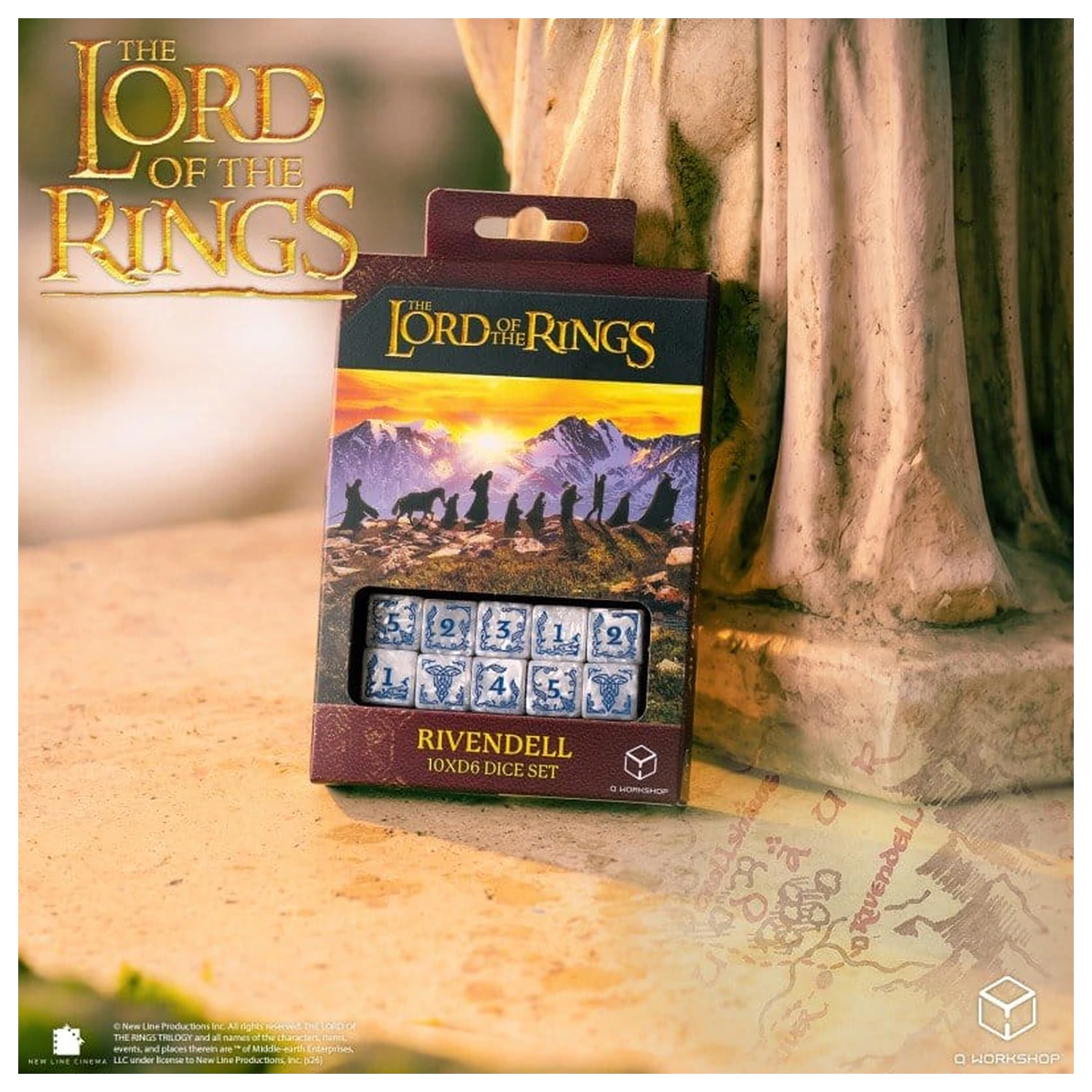 The Lord of the Rings: 10 db-os D6 dobókocka csomag Rivendell (Stone) termékfotó