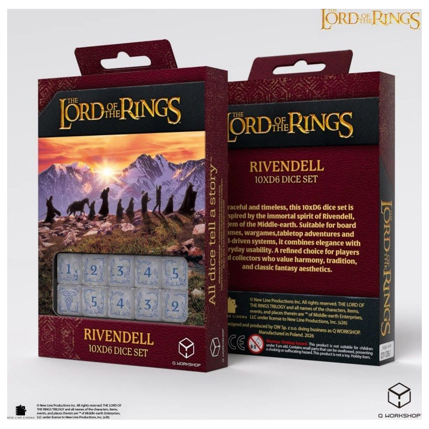 The Lord of the Rings: 10 db-os D6 dobókocka csomag Rivendell (Stone) termékfotó
