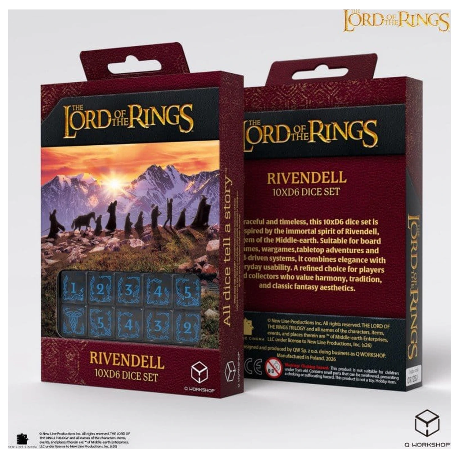 The Lord of the Rings: 10 db-os D6 dobókocka csomag Rivendell (Water) termékfotó