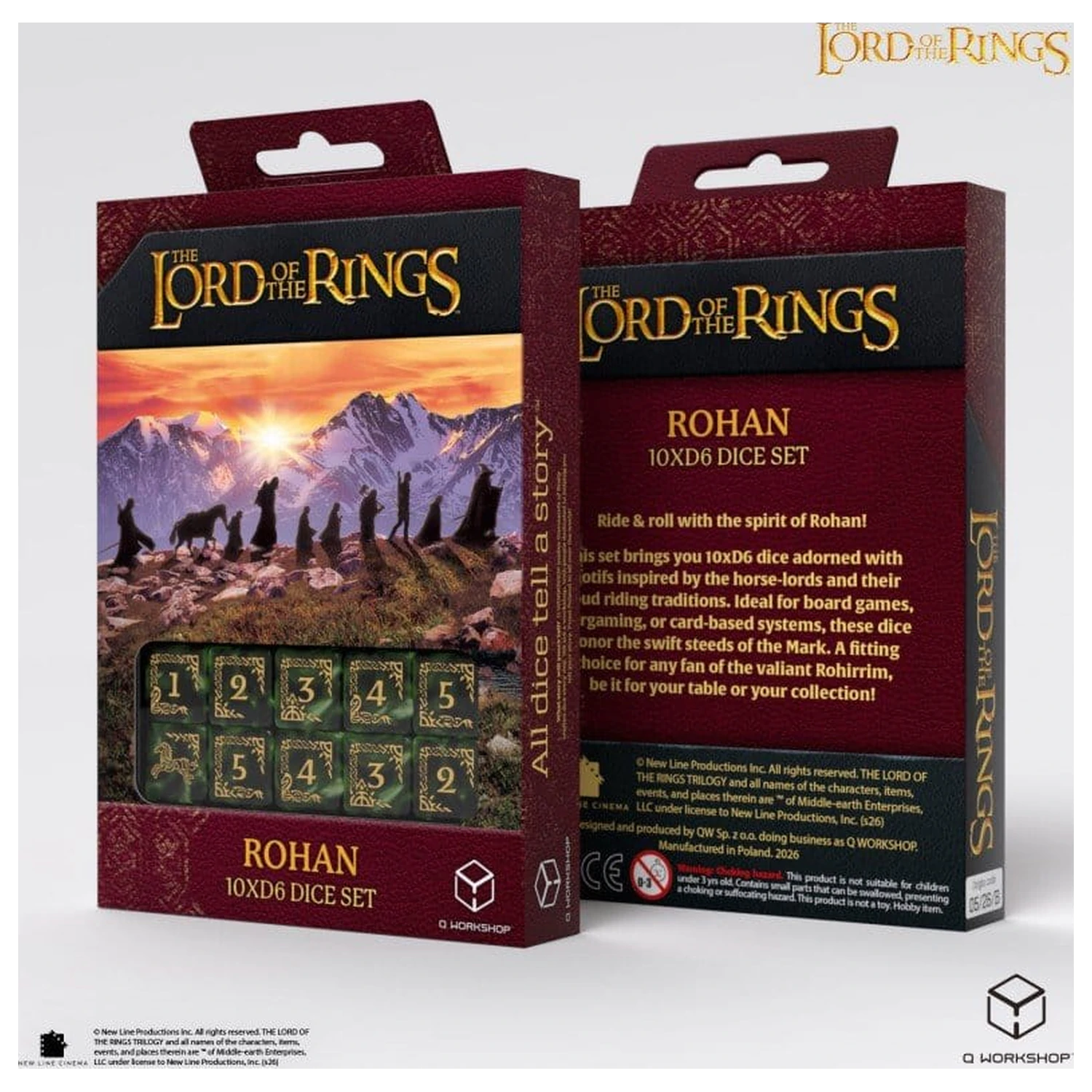 The Lord of the Rings: 10 db-os D6 dobókocka csomag Rohan termékfotó