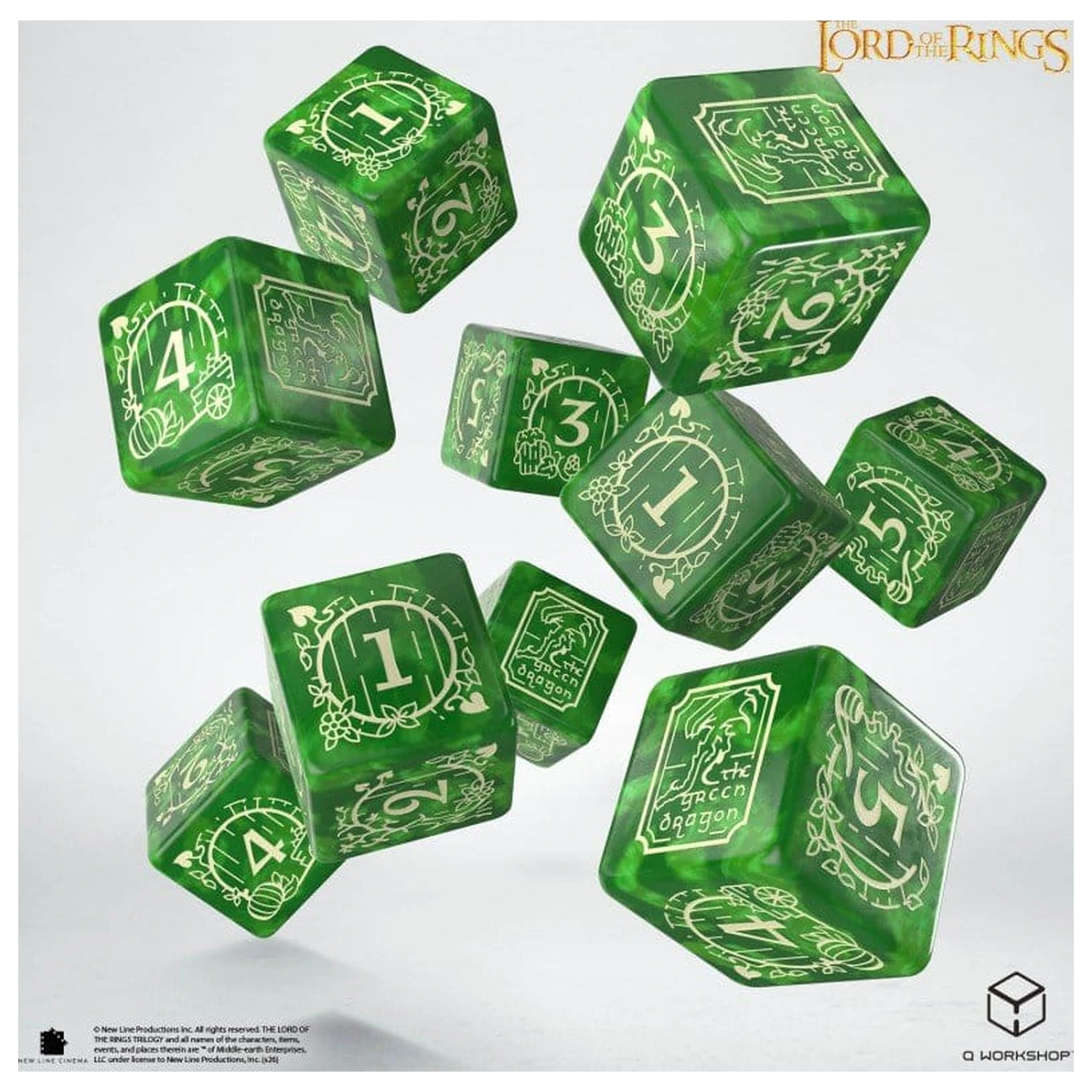 The Lord of the Rings: 10 db-os D6 dobókocka csomag Shire termékfotó
