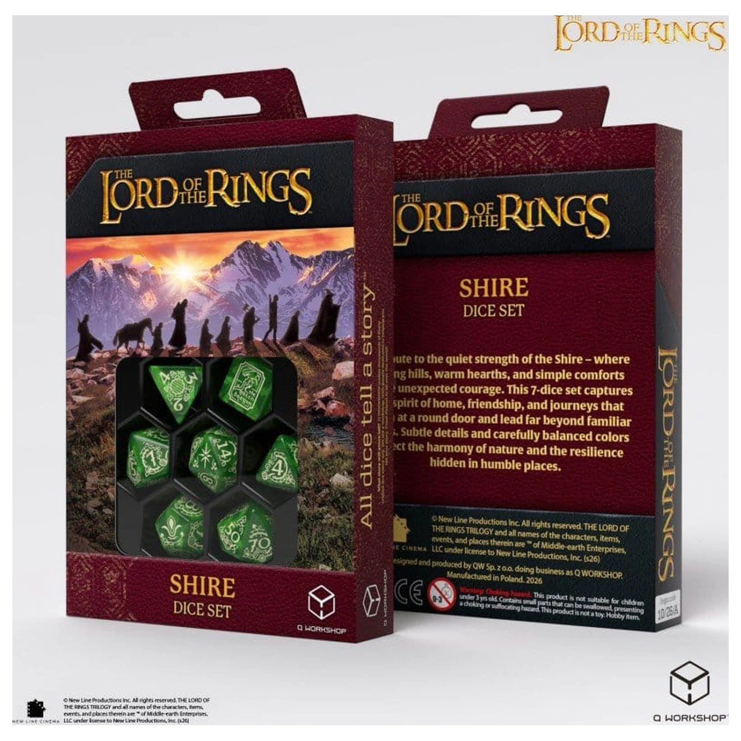 The Lord of the Rings 7 db-os dobókocka csomag Shire termékfotó