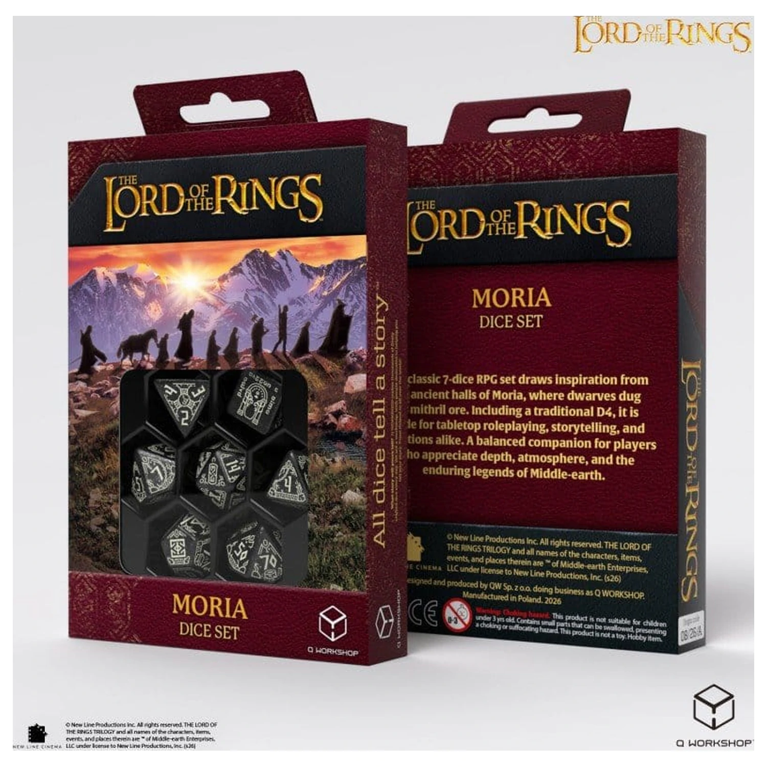 The Lord of the Rings 7 eb-os dobókocka csomag Moria (Glow in the Dark) termékfotó