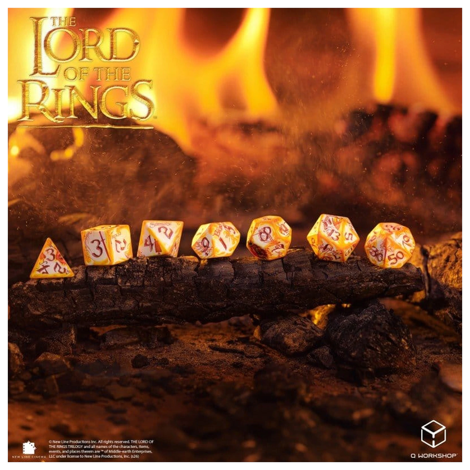 The Lord of the Rings Full Art 7 db-os dobókocka csomag Ring-bearers (Whitefire Radiance) termékfotó