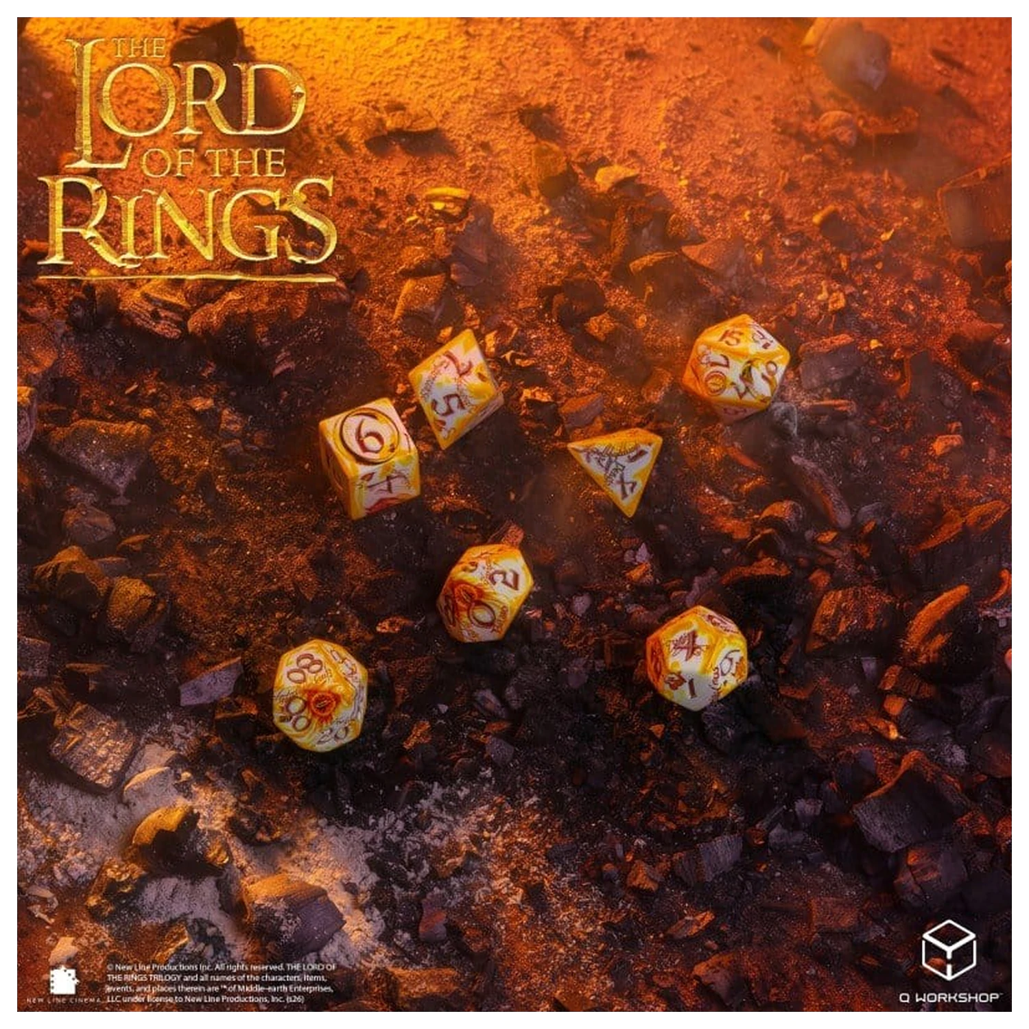 The Lord of the Rings Full Art 7 db-os dobókocka csomag Ring-bearers (Whitefire Radiance) termékfotó