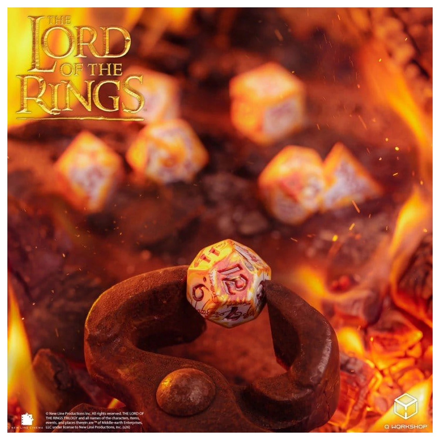 The Lord of the Rings Full Art 7 db-os dobókocka csomag Ring-bearers (Whitefire Radiance) termékfotó