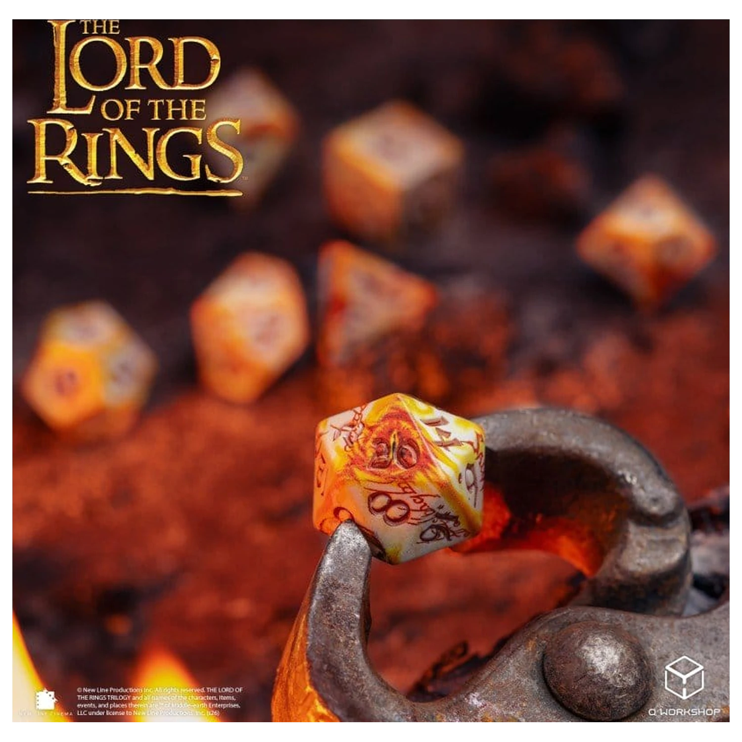 The Lord of the Rings Full Art 7 db-os dobókocka csomag Ring-bearers (Whitefire Radiance) termékfotó