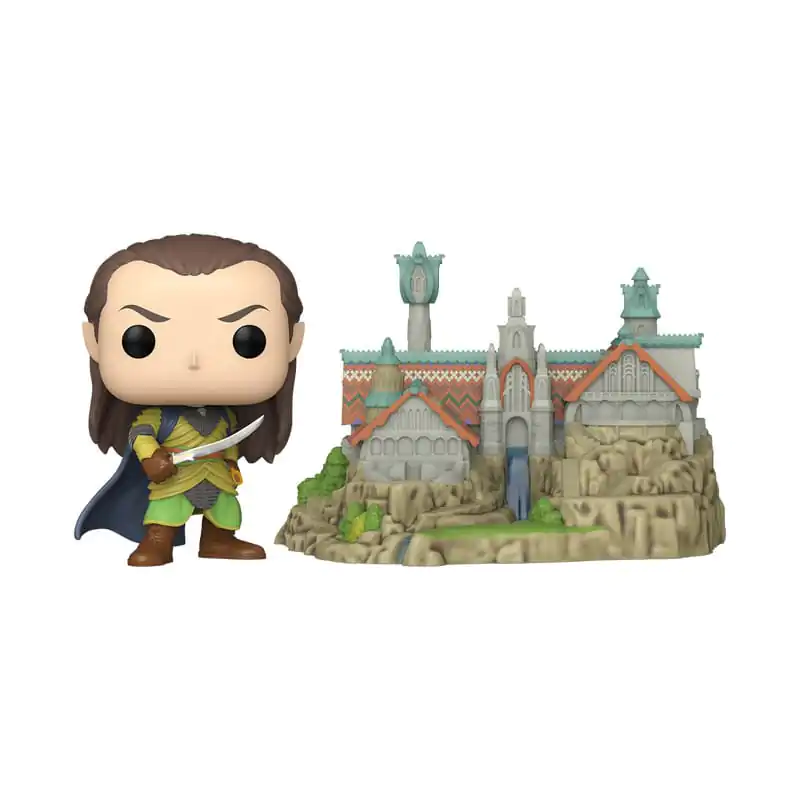 The Lord of the Rings Funko POP! Town Vinyl figura Elrond & Rivendell 9 cm termékfotó